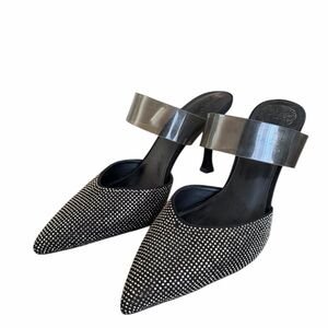 Vince Camuto Kempern Jeweled Black Mule Heels